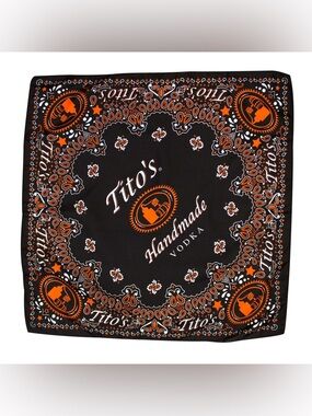 Tito's Handmade Vodka Black Bandana - 100% Cotton‎ 🖤🥃